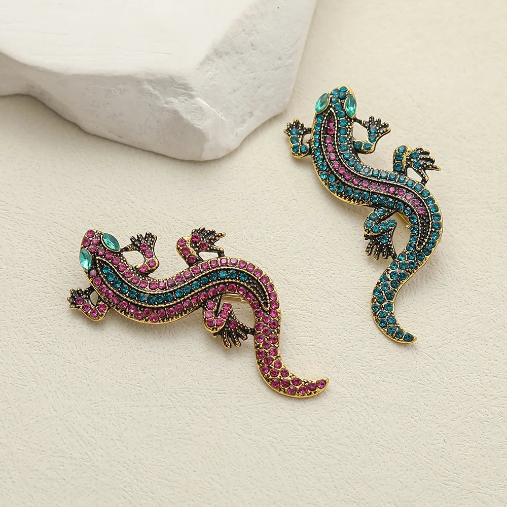 The Glittering Lizard Brooch