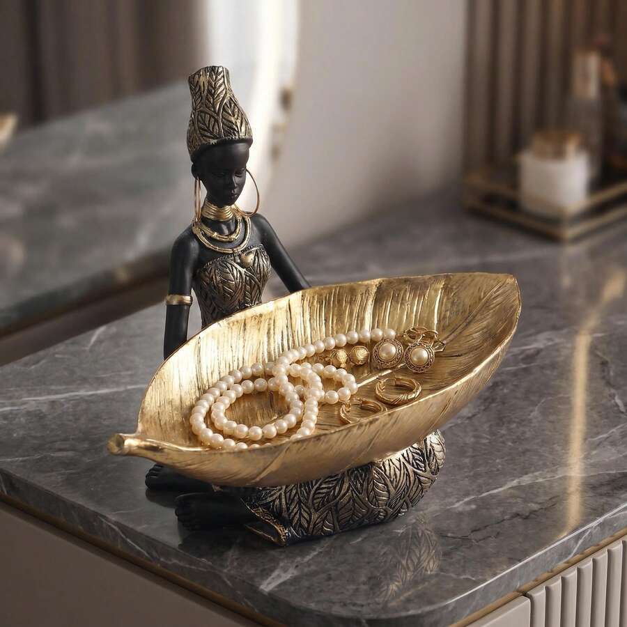 Zuri's Golden Leaf Trinket Holder