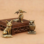 Brass Squirrel with Acorn Branch