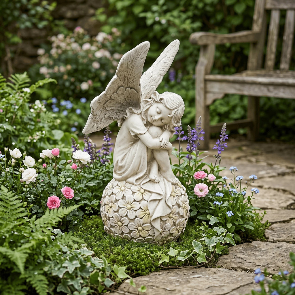 Sleeping Angel on the Flower Ball