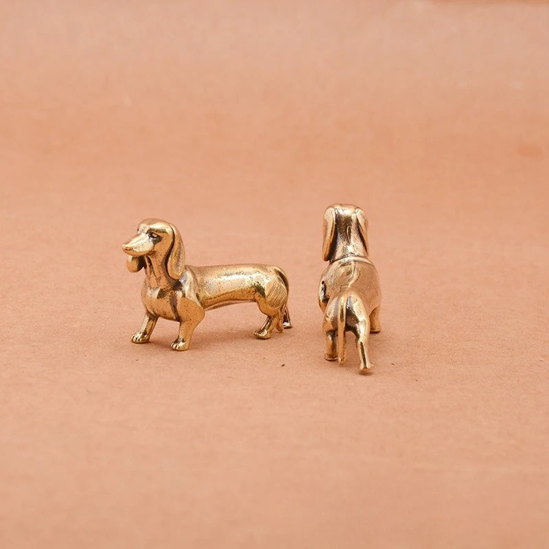 Brass Dachshund Figurine