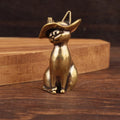 Brass Cat with Hat