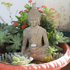 Meditating Buddha Statue - Solar Light