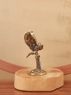 Brass Owl Perched on Branch