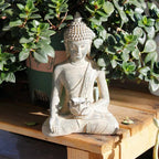 Meditating Buddha Statue - Solar Light