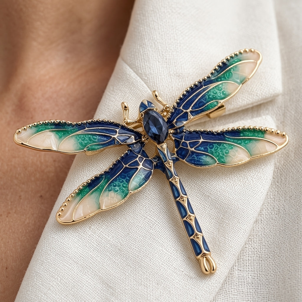 The Painted Dragonfly Brooch