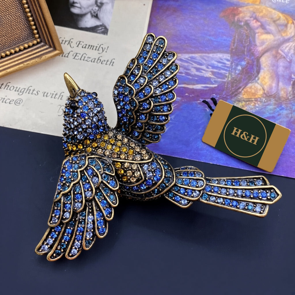 The Bluebird in Flight Brooch