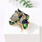 The Two Wise Owls Brooch
