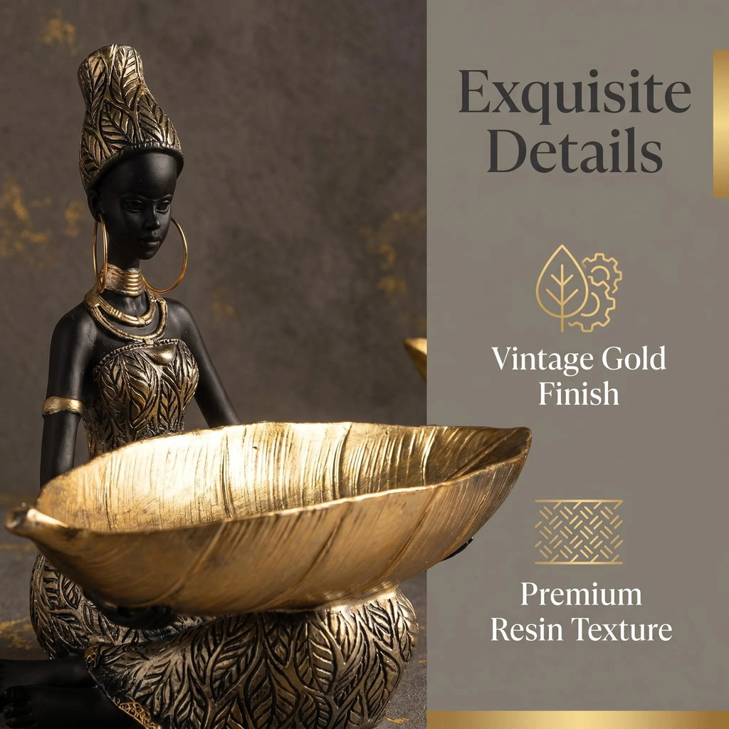 Zuri's Golden Leaf Trinket Holder