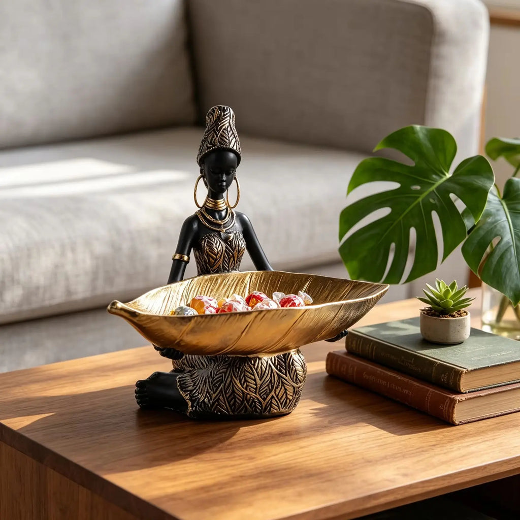 Zuri's Golden Leaf Trinket Holder