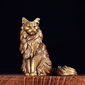 Maisie the Maine Coon bronze figurine, front view