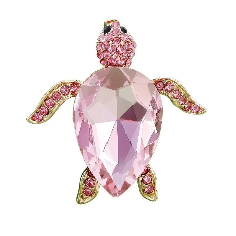 The Jewelled Sea Turtle Brooch in pink