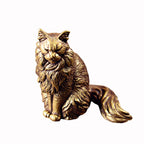 Maisie the Maine Coon bronze figurine on a white background
