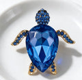 The Jewelled Sea Turtle Brooch in blue