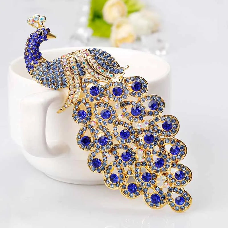 The Sapphire Peacock Brooch