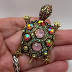 The Treasure Tortoise Brooch, jewelled shell detail