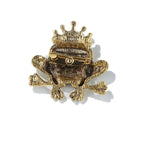 The Frog Prince Brooch, back showing the pin fastening