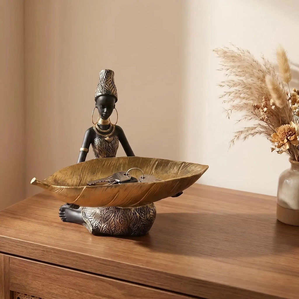 Zuri's Golden Leaf Trinket Holder