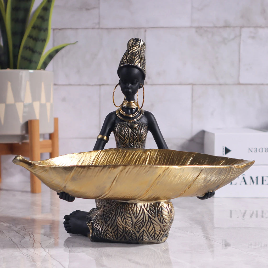 Zuri's Golden Leaf Trinket Holder
