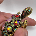 The Treasure Tortoise Brooch, close-up of the head