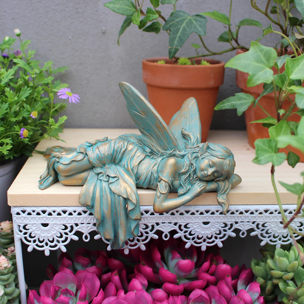 Sleeping beauty fairy figurine