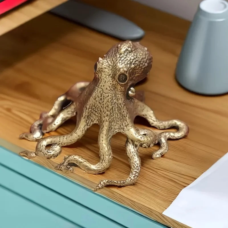 Brass octopus ornament