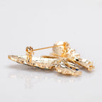 The Stained Glass Butterfly Brooch, side view showing the pin fastening