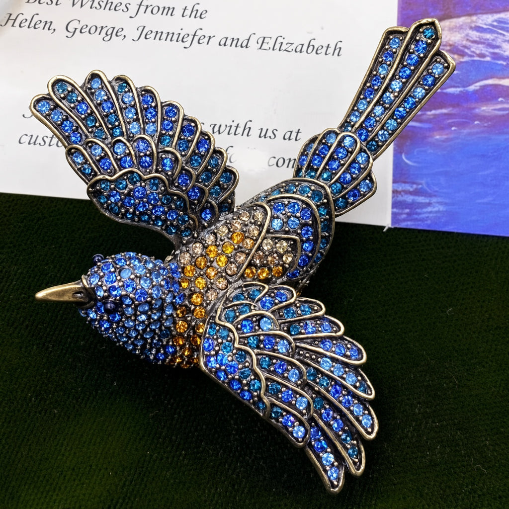 The Bluebird in Flight Brooch