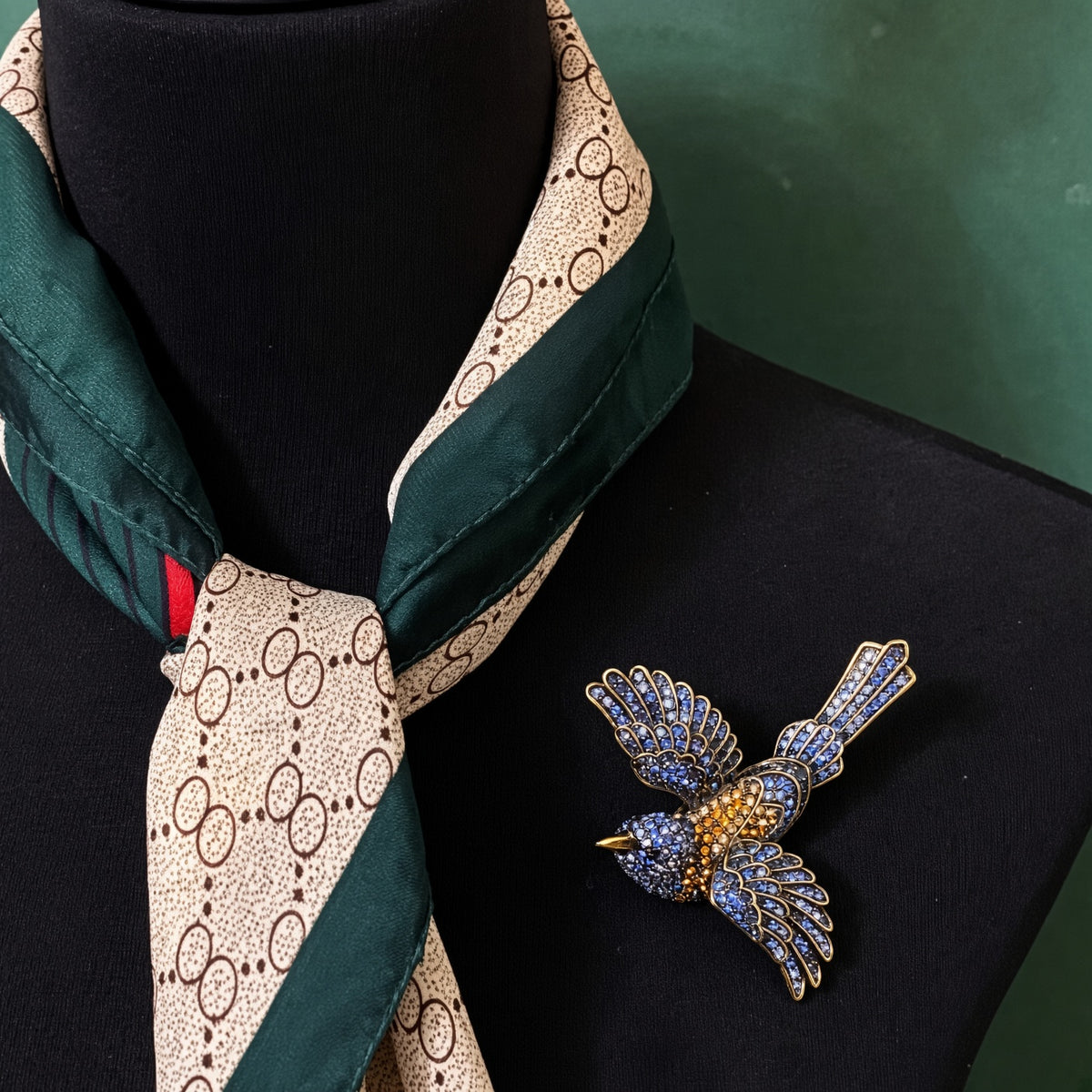 The Bluebird in Flight Brooch