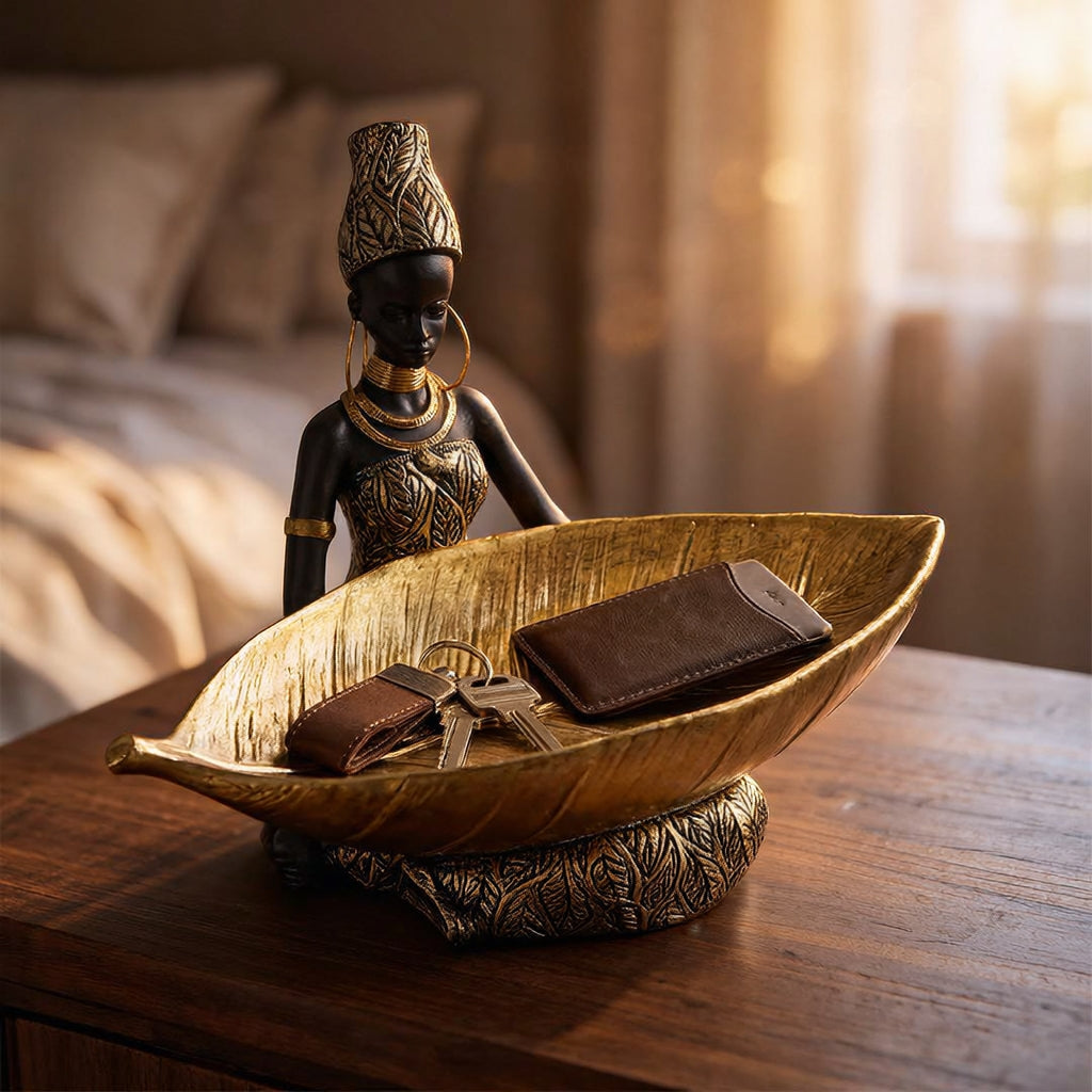 Zuri's Golden Leaf Trinket Holder
