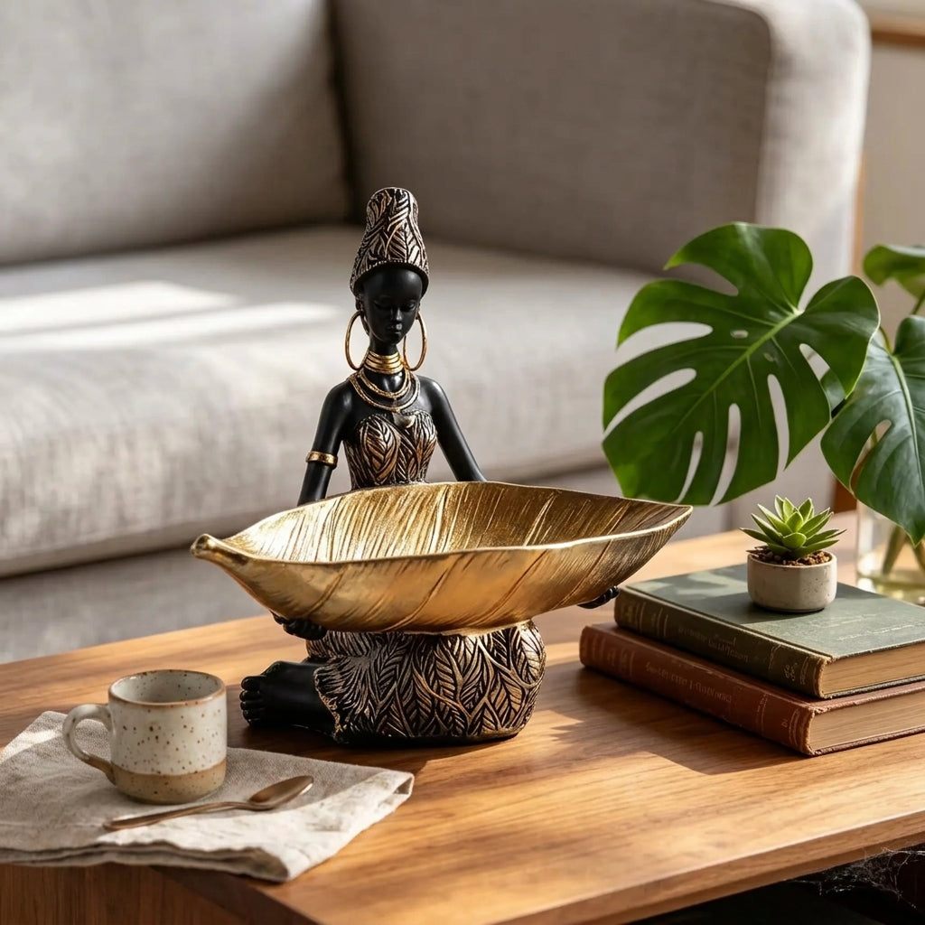 Zuri's Golden Leaf Trinket Holder
